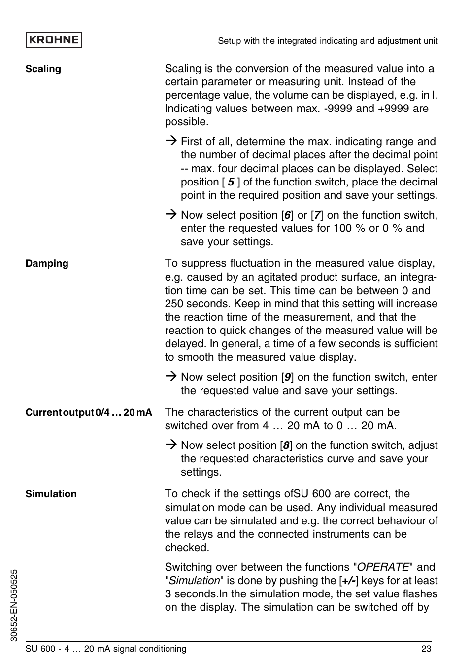 KROHNE SU 600 EN User Manual | Page 23 / 36
