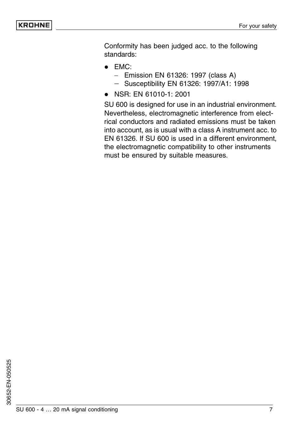 KROHNE SU 600 EN User Manual | Page 7 / 36