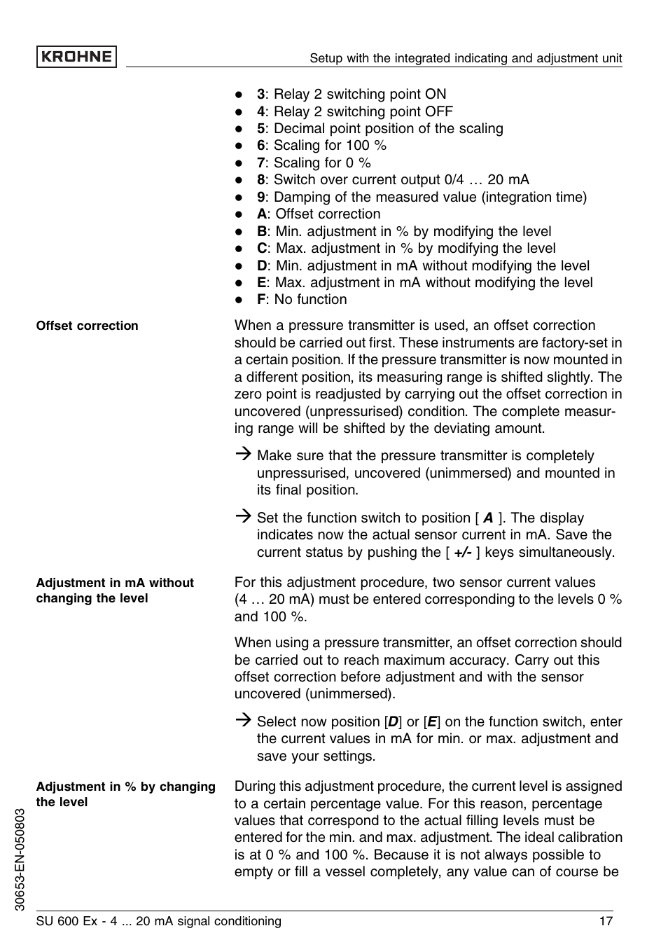 KROHNE SU 600 Ex EN User Manual | Page 17 / 32