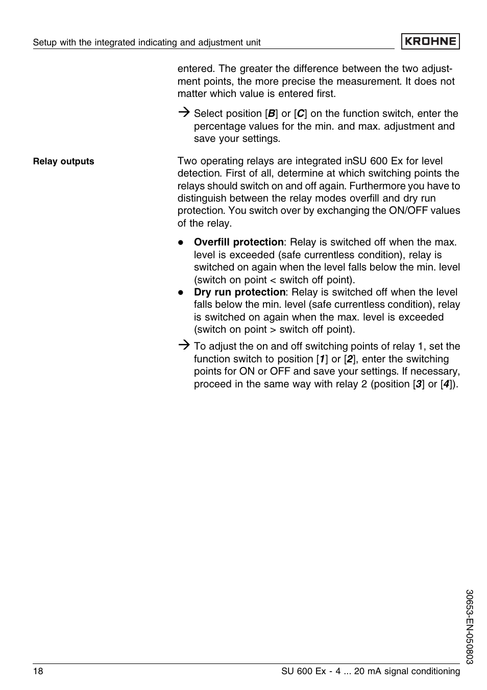 KROHNE SU 600 Ex EN User Manual | Page 18 / 32