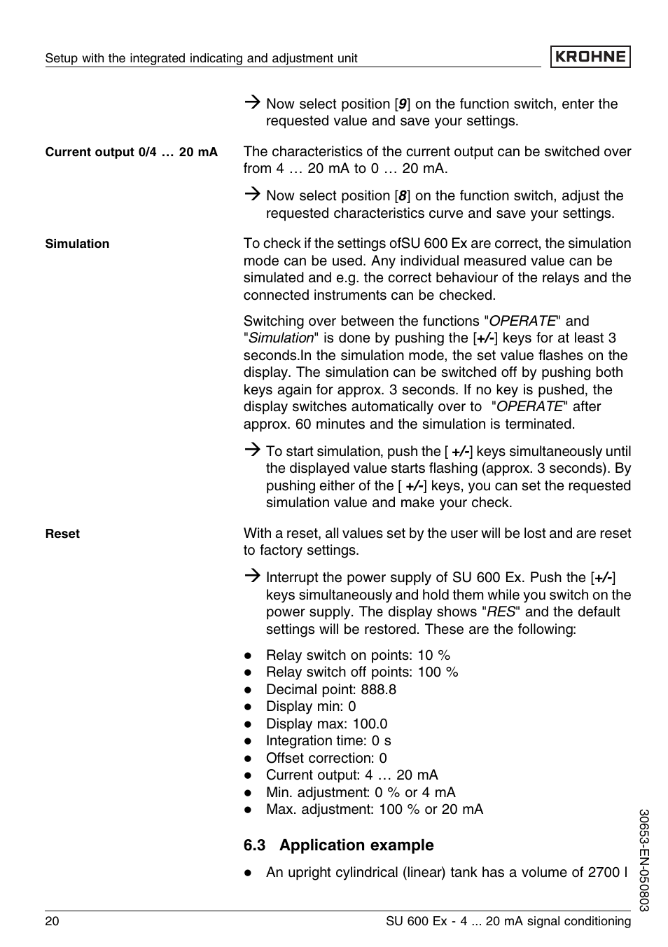 3 application example | KROHNE SU 600 Ex EN User Manual | Page 20 / 32