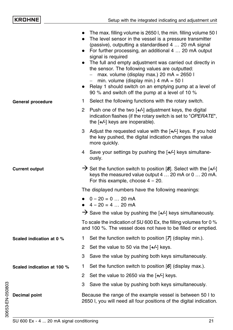 KROHNE SU 600 Ex EN User Manual | Page 21 / 32