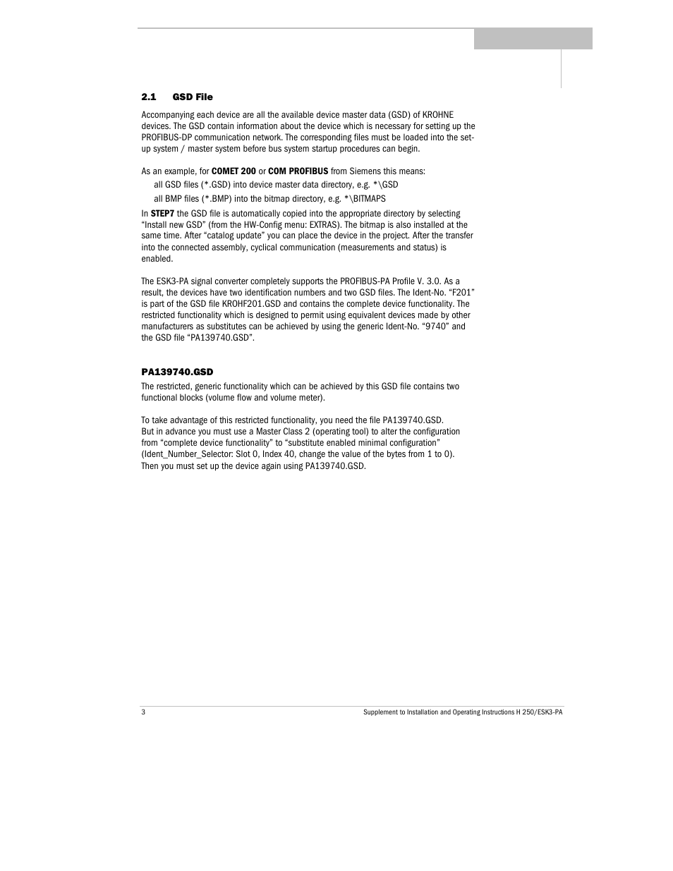 KROHNE H250 M9 PROFIBUS PA EN User Manual | Page 3 / 11