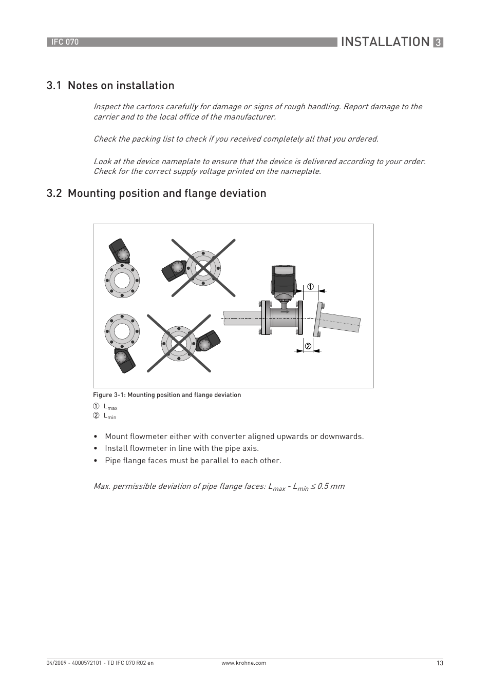 Installation | KROHNE IFC 070 Converter EN User Manual | Page 13 / 20