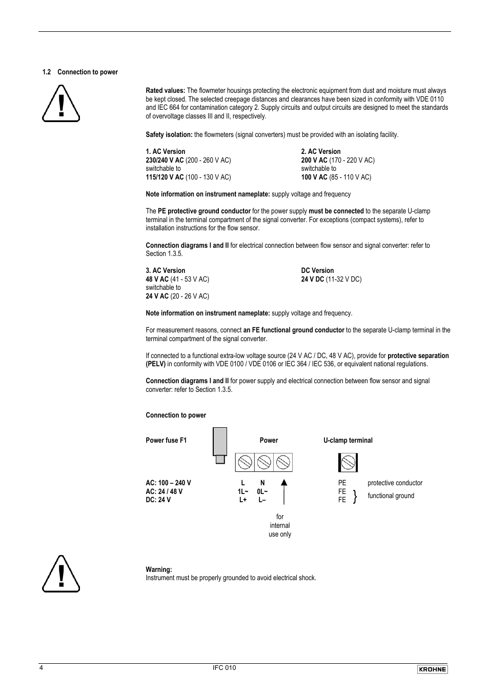 KROHNE IFC 010 Converter Short EN User Manual | Page 4 / 19