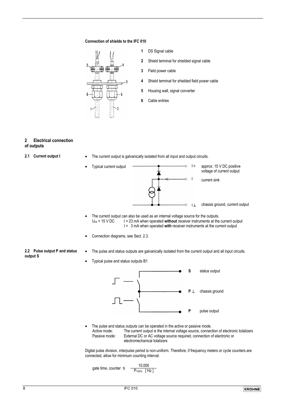 KROHNE IFC 010 Converter Short EN User Manual | Page 8 / 19