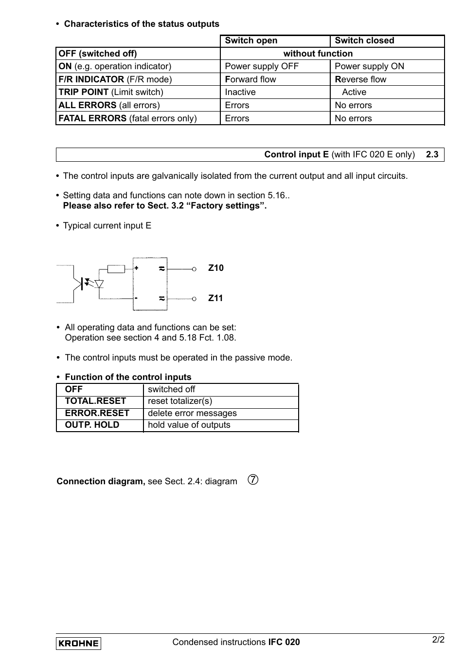 KROHNE IFC 020 Short EN User Manual | Page 11 / 19