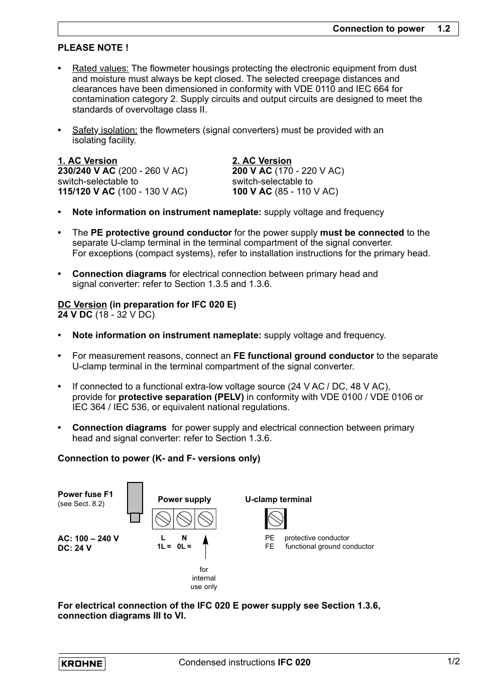 KROHNE IFC 020 Short EN User Manual | Page 3 / 19