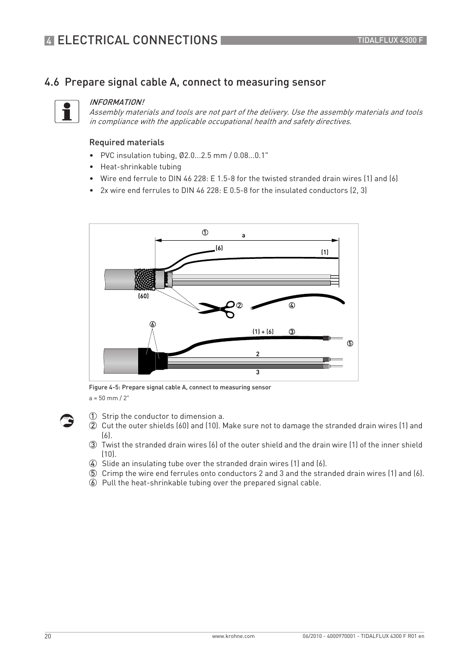 Electrical connections | KROHNE TIDALFLUX 4300 F EN User Manual | Page 20 / 40