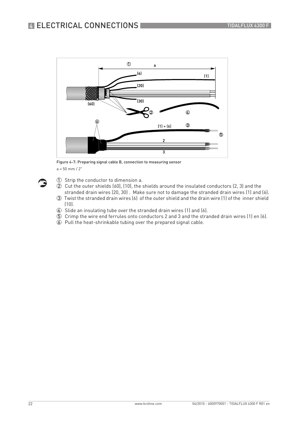 Electrical connections | KROHNE TIDALFLUX 4300 F EN User Manual | Page 22 / 40
