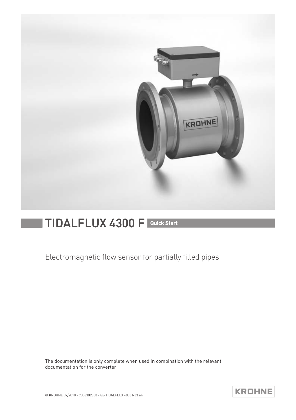 KROHNE TIDALFLUX 4300 F Quickstart EN User Manual | 28 pages