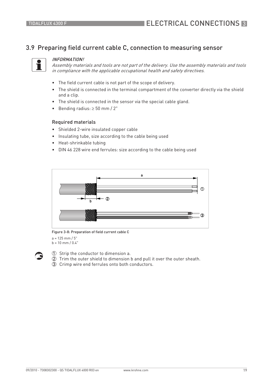 Electrical connections | KROHNE TIDALFLUX 4300 F Quickstart EN User Manual | Page 19 / 28