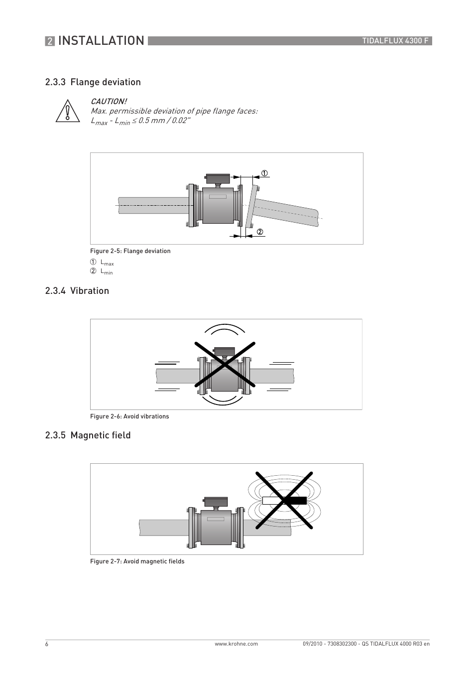 Installation | KROHNE TIDALFLUX 4300 F Quickstart EN User Manual | Page 6 / 28