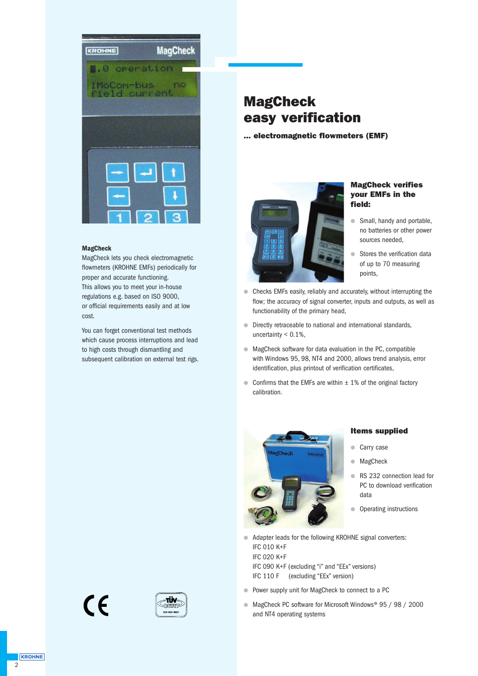 Magcheck easy verification | KROHNE MAGCHECK EN User Manual | Page 2 / 5