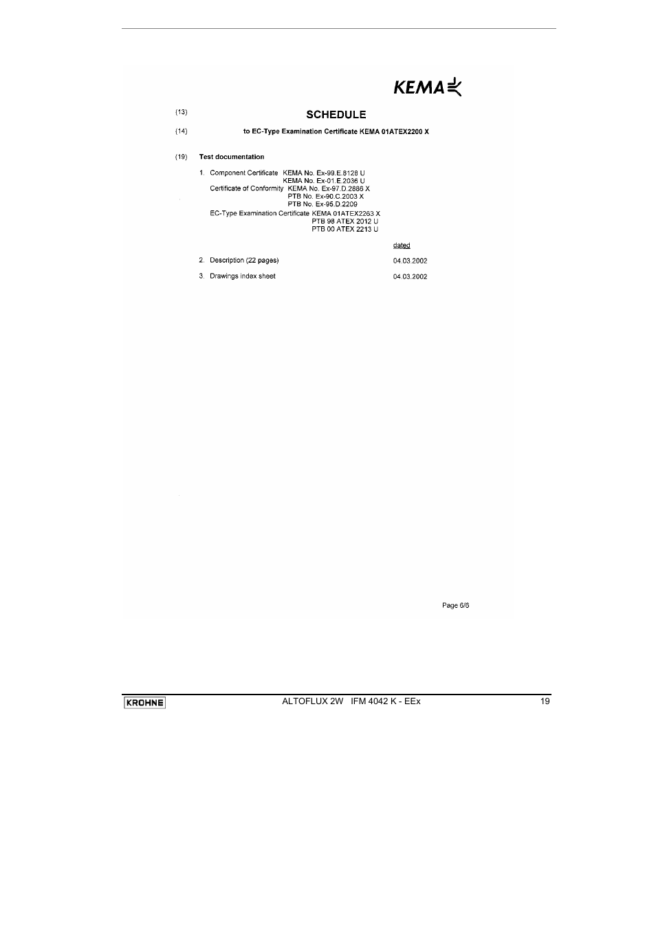 KROHNE ALTOFLUX 2W IFM 4042K EEx-ATEX EN User Manual | Page 19 / 22