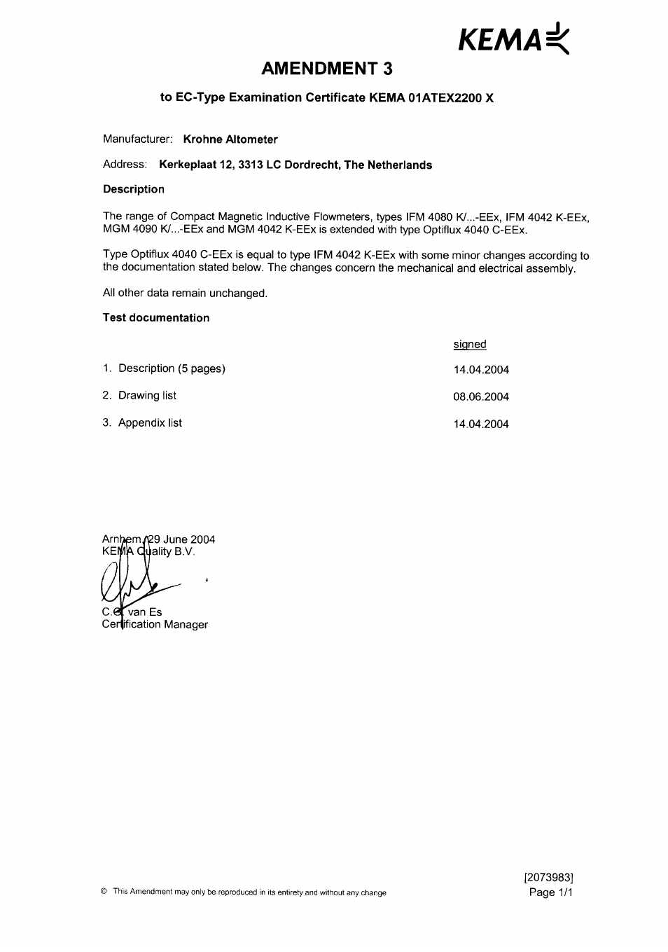 KROHNE ALTOFLUX 2W IFM 4042K EEx-ATEX EN User Manual | Page 22 / 22