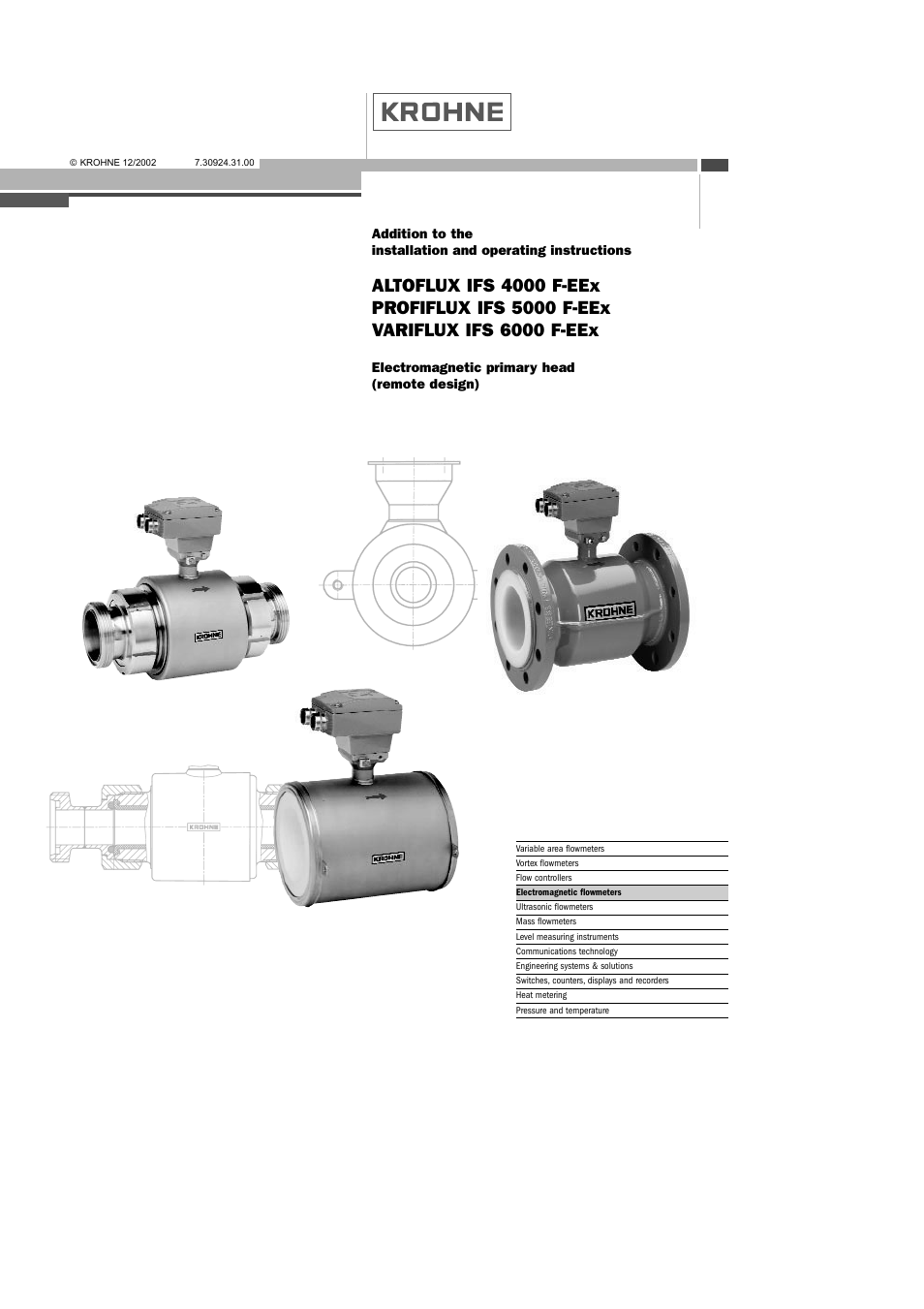 KROHNE VARIFLUX IFS 6000 F-EEx EN User Manual | 30 pages