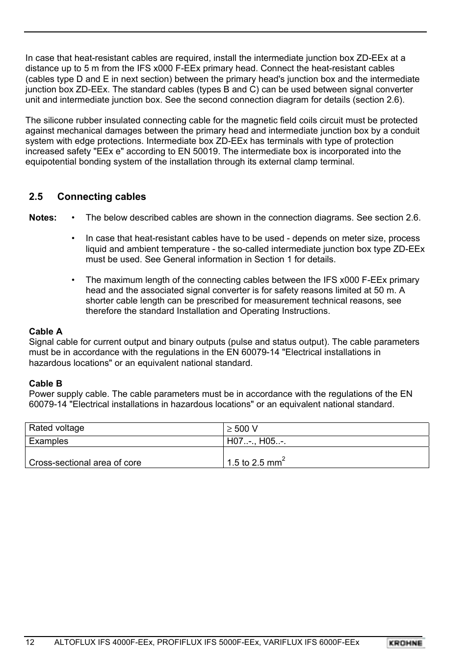 KROHNE VARIFLUX IFS 6000 F-EEx EN User Manual | Page 12 / 30