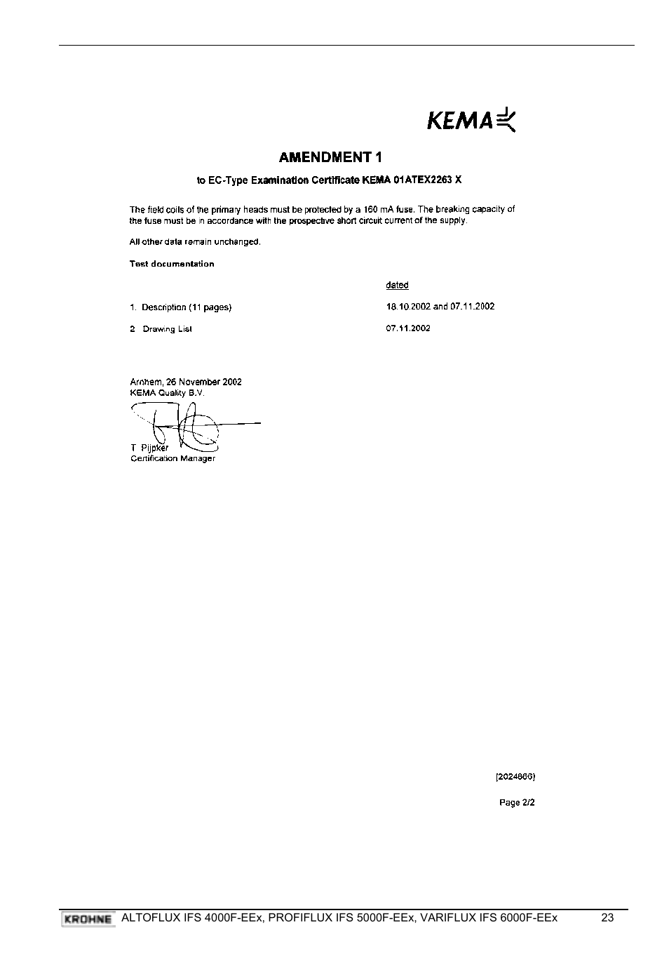 KROHNE VARIFLUX IFS 6000 F-EEx EN User Manual | Page 23 / 30