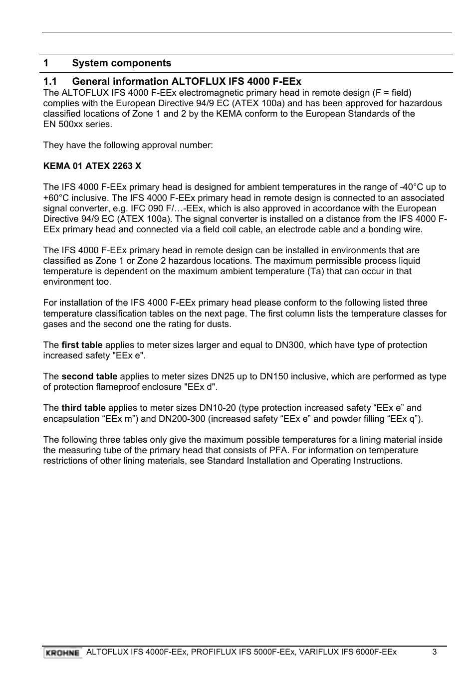KROHNE VARIFLUX IFS 6000 F-EEx EN User Manual | Page 3 / 30