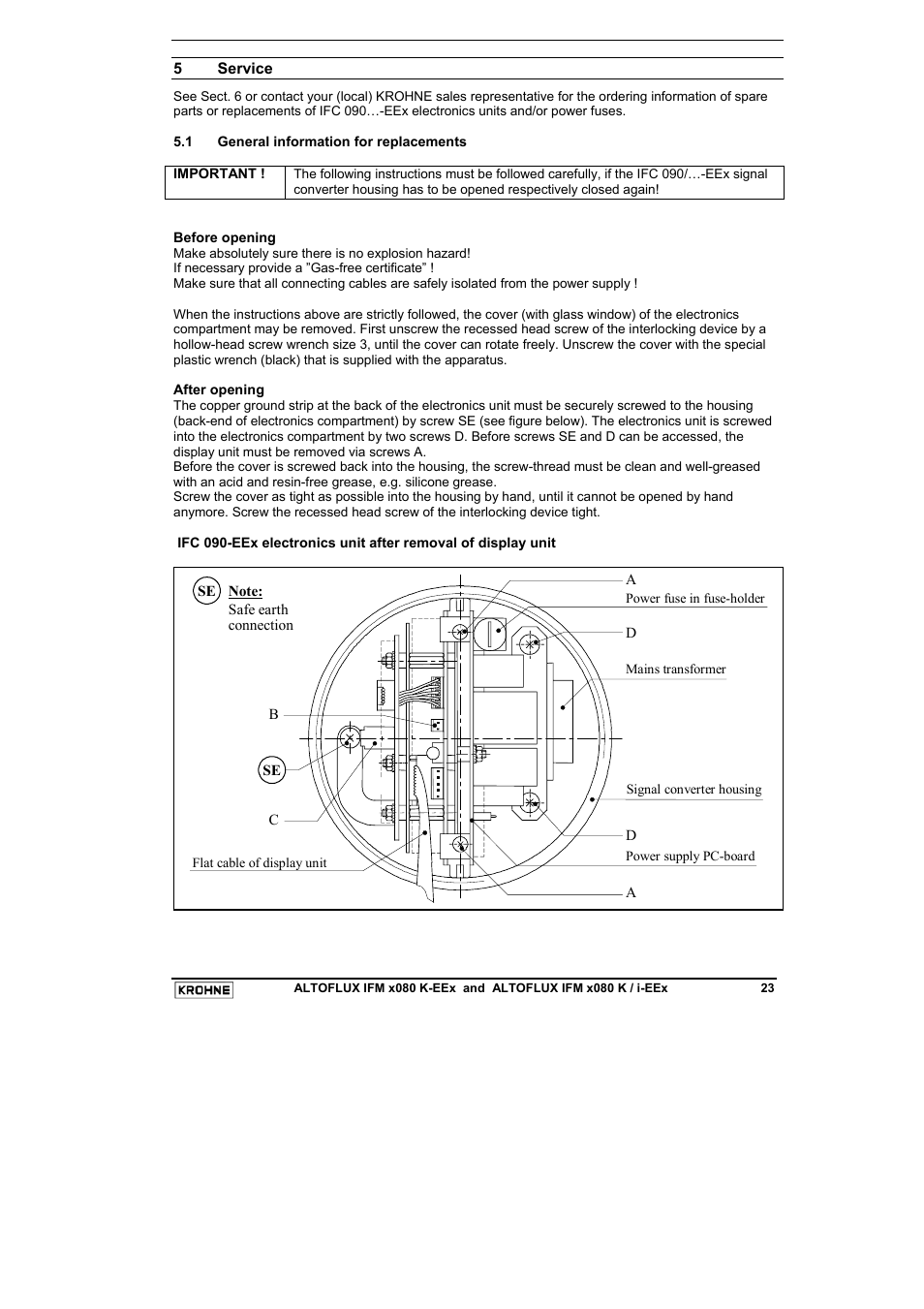 KROHNE VARIFLUX IFM 6080 K-EEx-i-EEx EN User Manual | Page 23 / 52