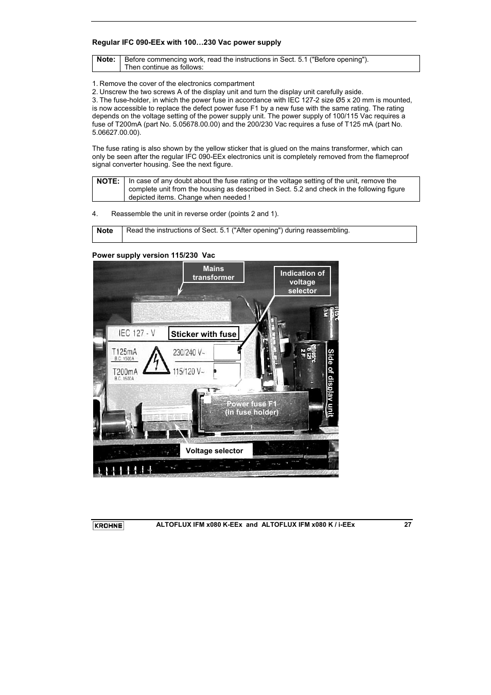KROHNE VARIFLUX IFM 6080 K-EEx-i-EEx EN User Manual | Page 27 / 52