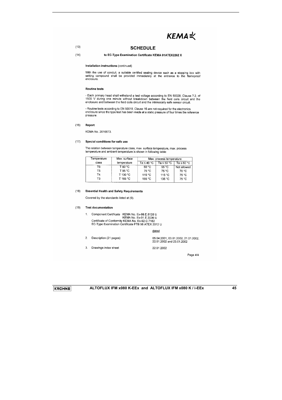 KROHNE VARIFLUX IFM 6080 K-EEx-i-EEx EN User Manual | Page 45 / 52