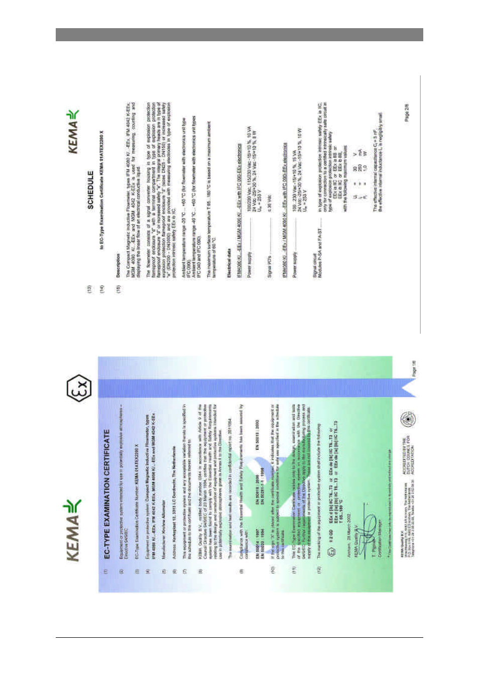 11 ec-type examination certificate | KROHNE ALTOFLUX IFM 4080 K EEx EN User Manual | Page 27 / 30