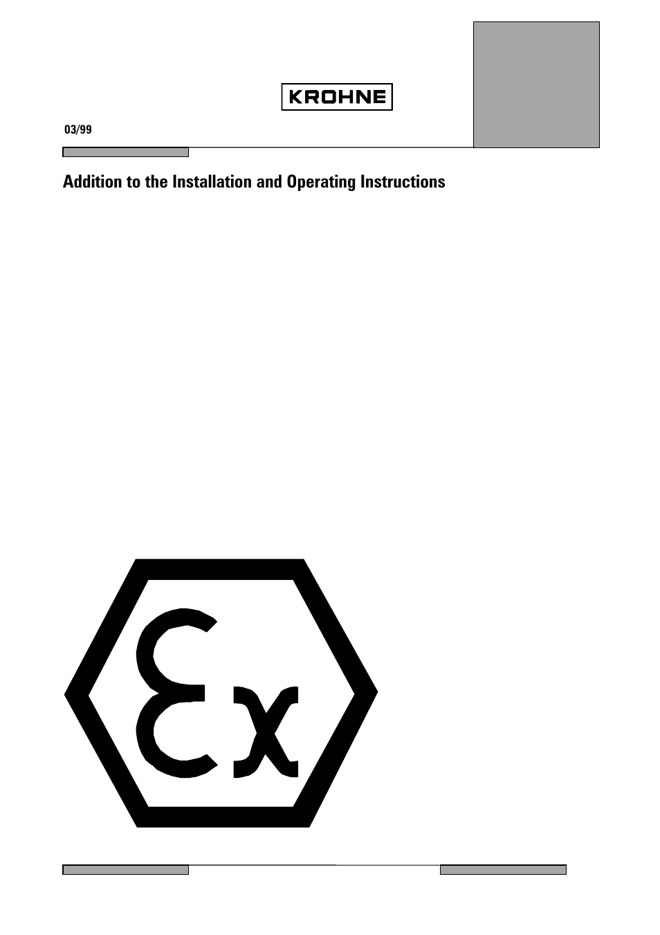 KROHNE ALTOFLUX IFM 5080 K EEx EN User Manual | 10 pages