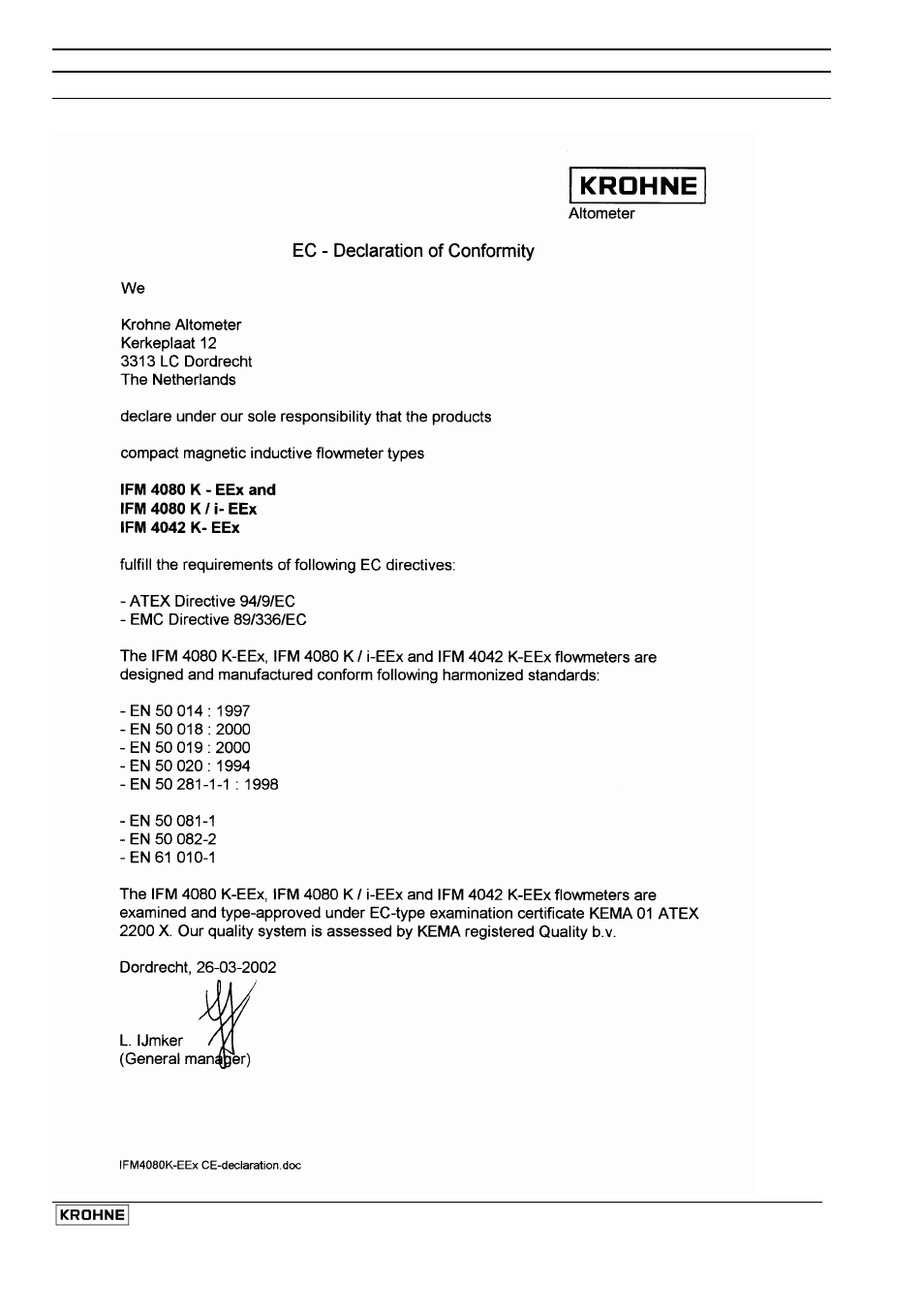 KROHNE ALTOFLUX IFM x080 K ATEX EN User Manual | Page 32 / 50