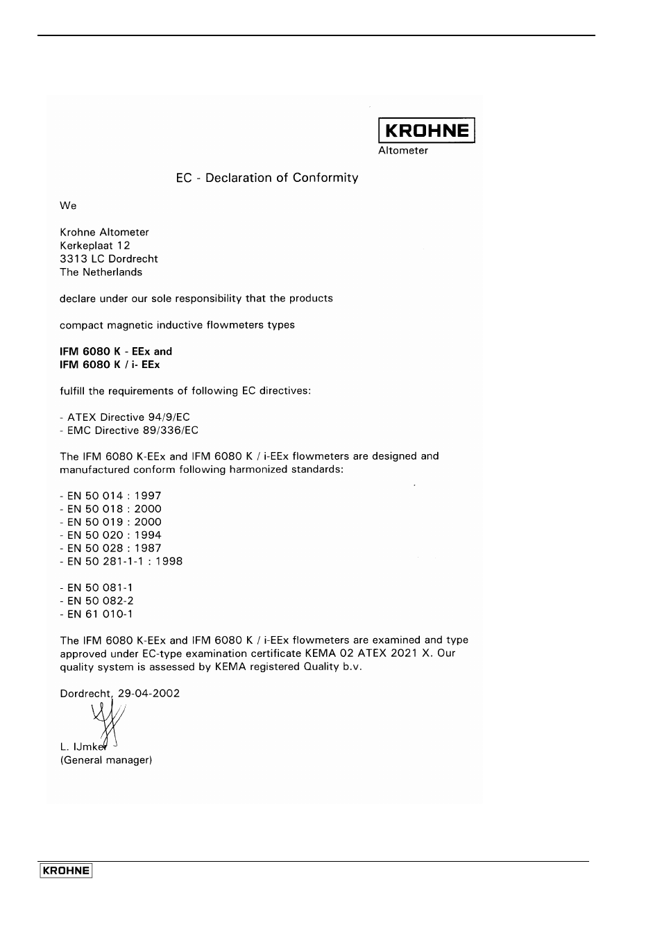 KROHNE ALTOFLUX IFM x080 K ATEX EN User Manual | Page 34 / 50