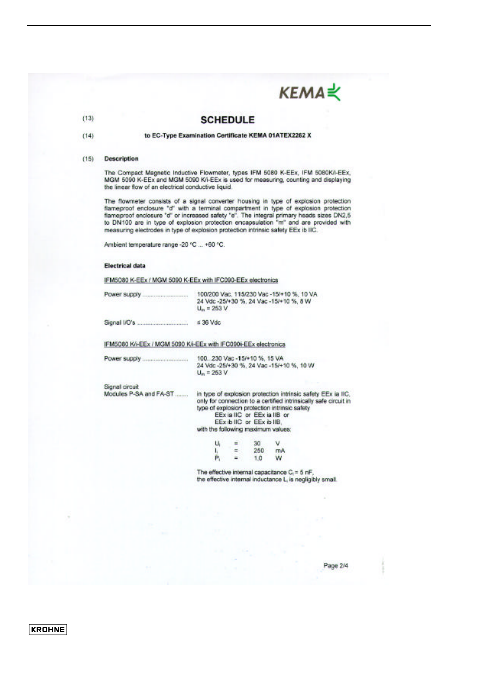 KROHNE ALTOFLUX IFM x080 K ATEX EN User Manual | Page 42 / 50