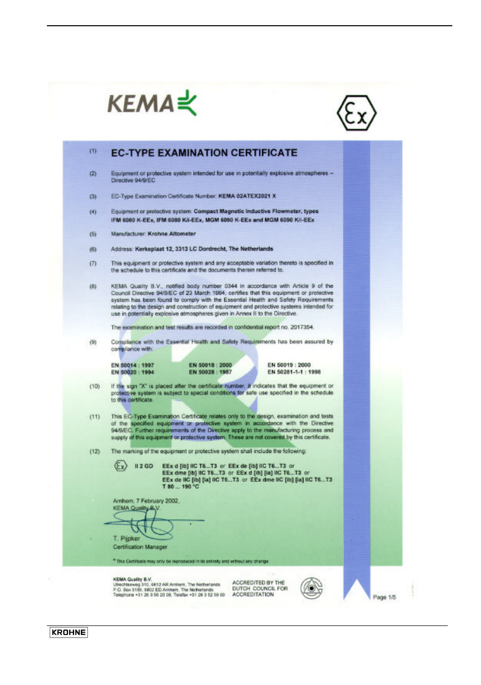 KROHNE ALTOFLUX IFM x080 K ATEX EN User Manual | Page 45 / 50