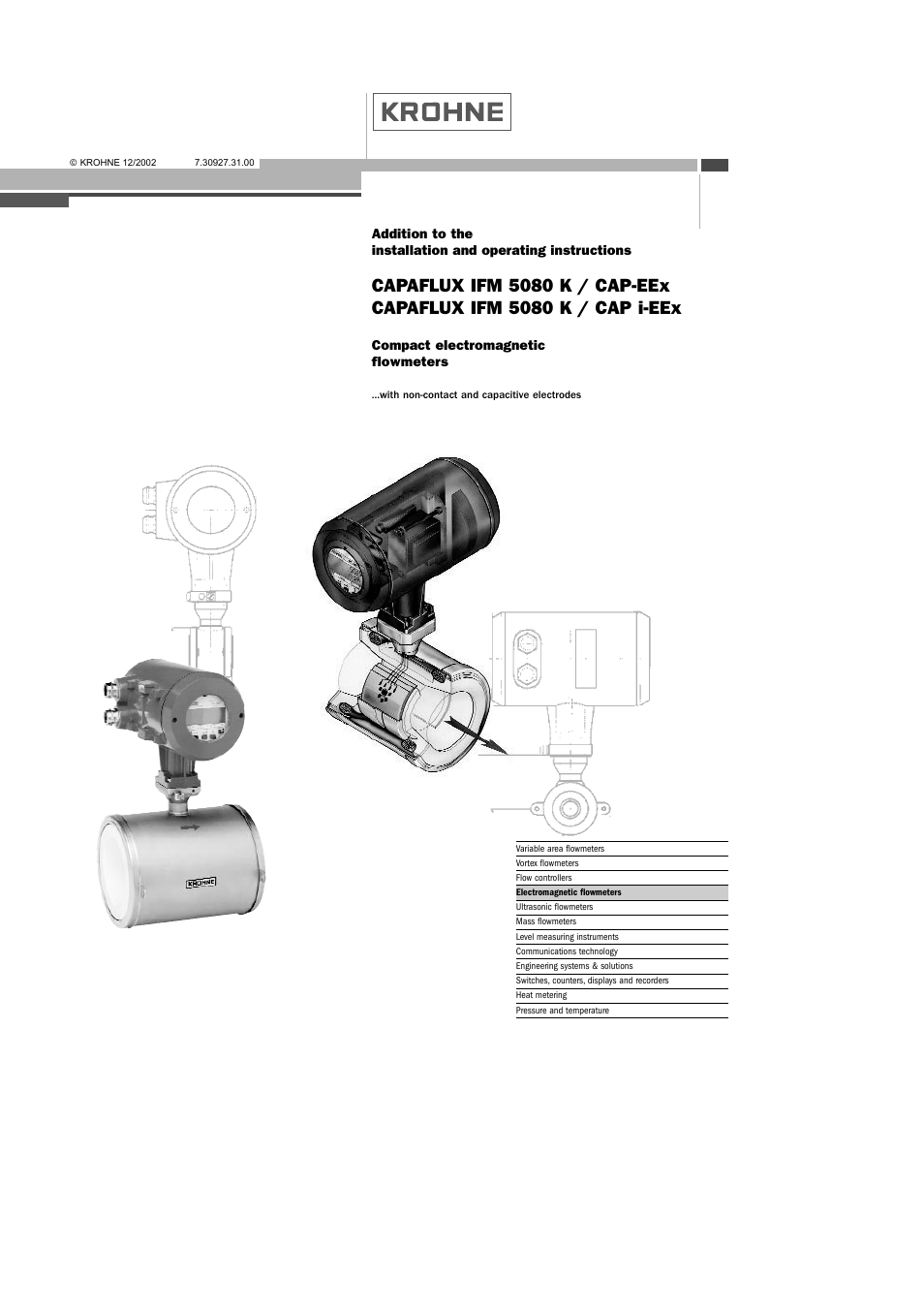 KROHNE CAPAFLUX EEx-ATEX EN User Manual | 30 pages