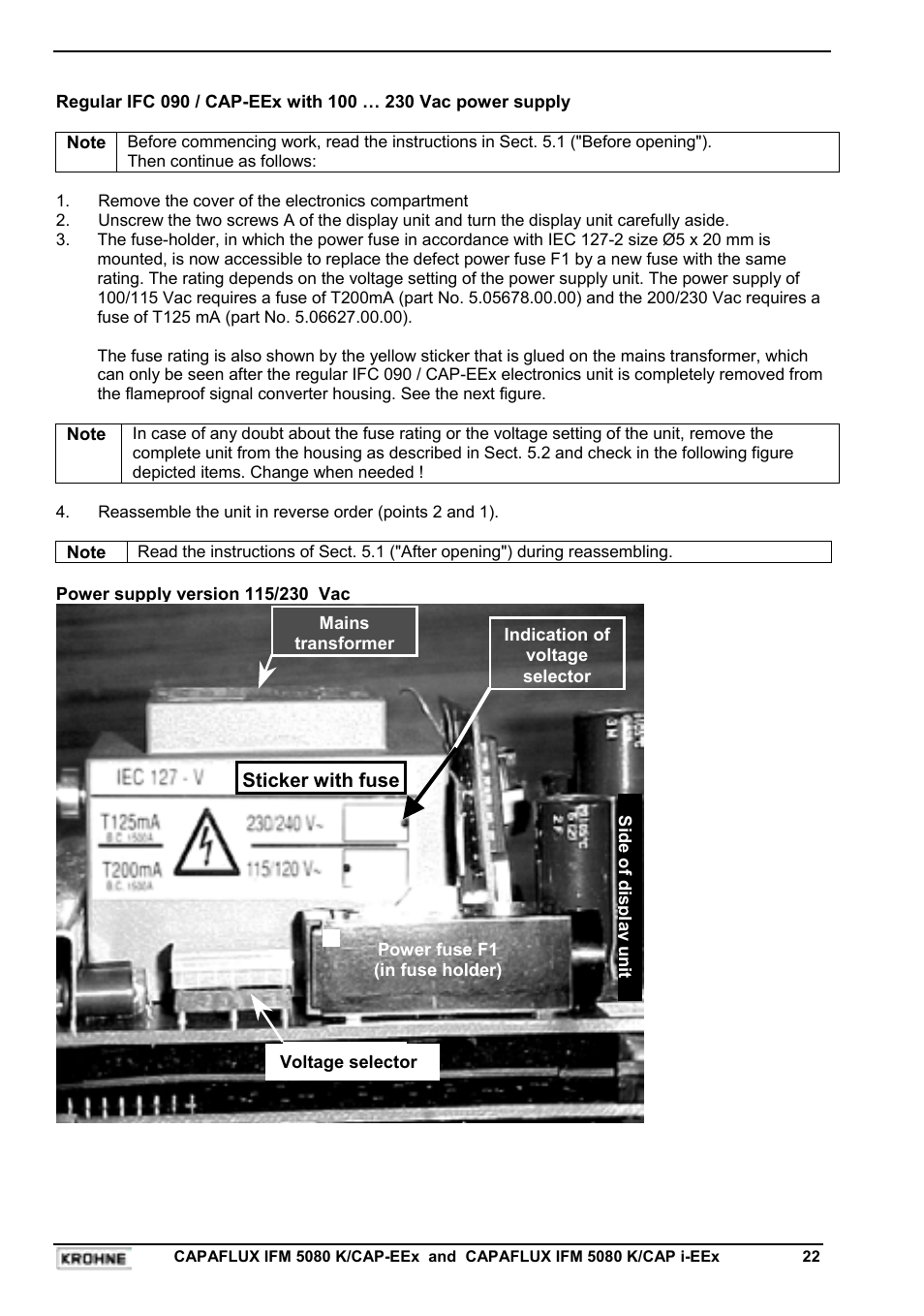 KROHNE CAPAFLUX EEx-ATEX EN User Manual | Page 22 / 30