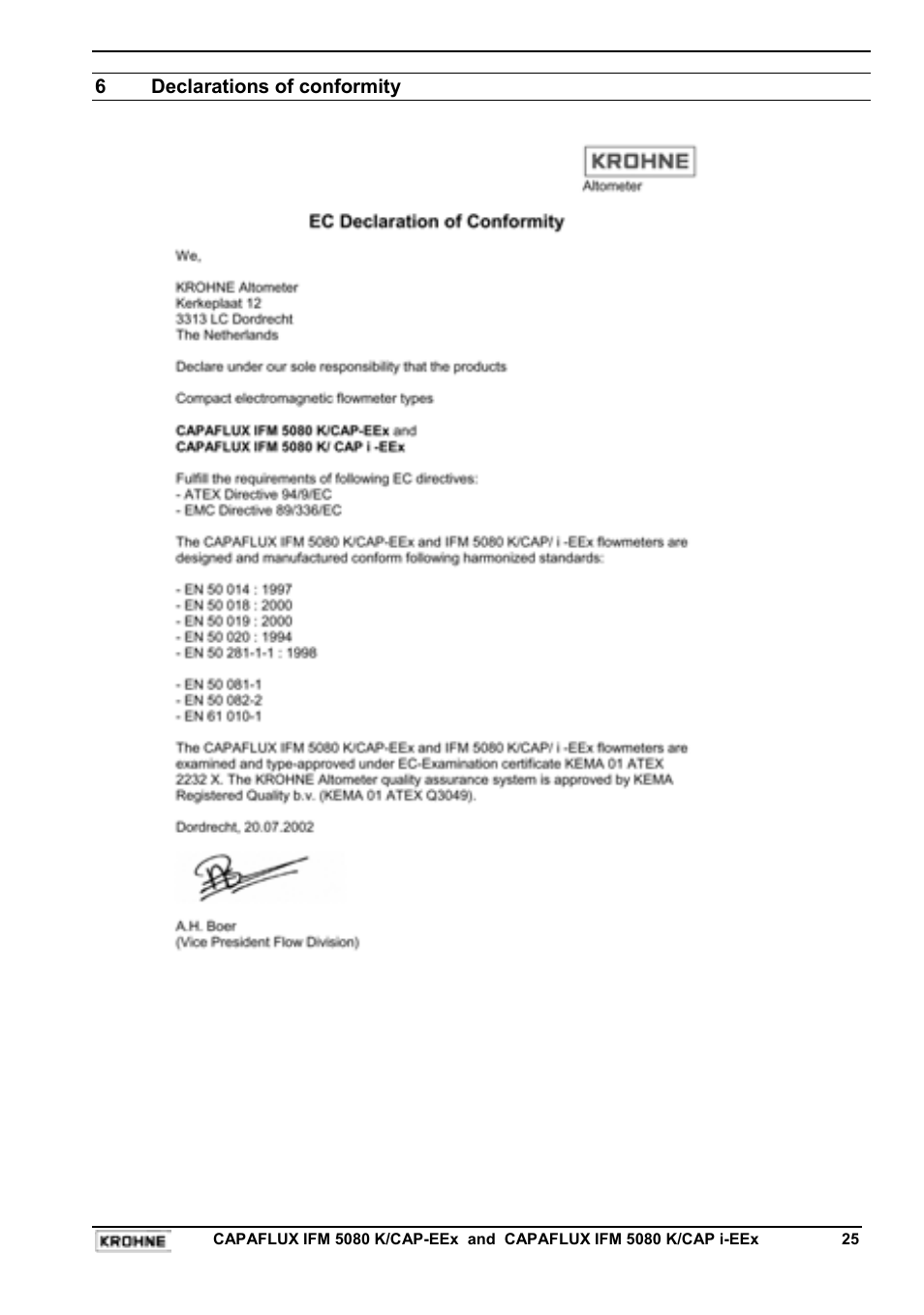 KROHNE CAPAFLUX EEx-ATEX EN User Manual | Page 25 / 30