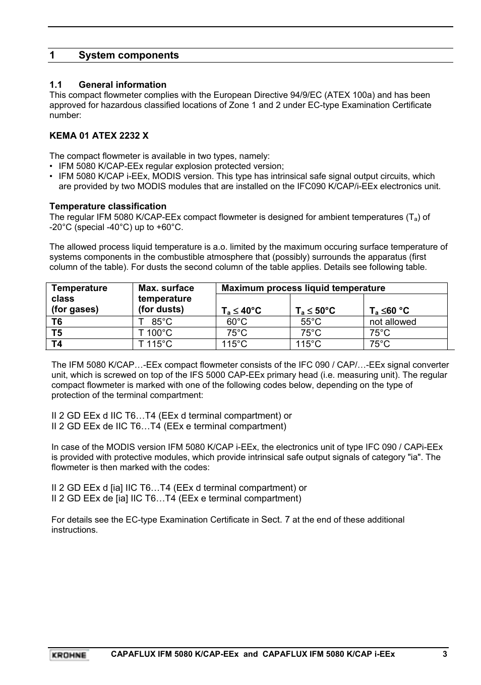 KROHNE CAPAFLUX EEx-ATEX EN User Manual | Page 3 / 30