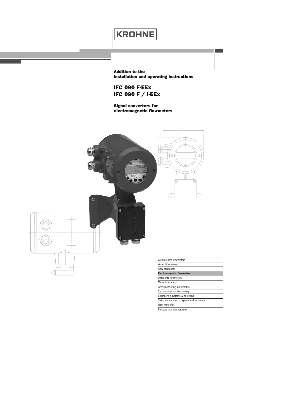 KROHNE IFC 090F Converter EEx-ATEX EN User Manual | 36 pages