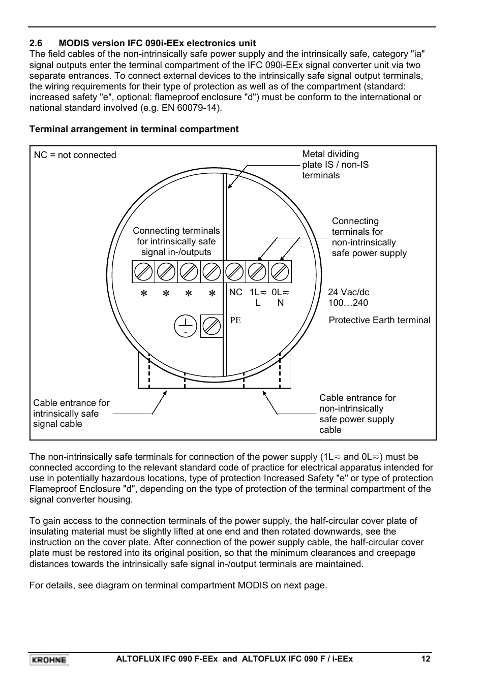 KROHNE IFC 090F Converter EEx-ATEX EN User Manual | Page 12 / 36