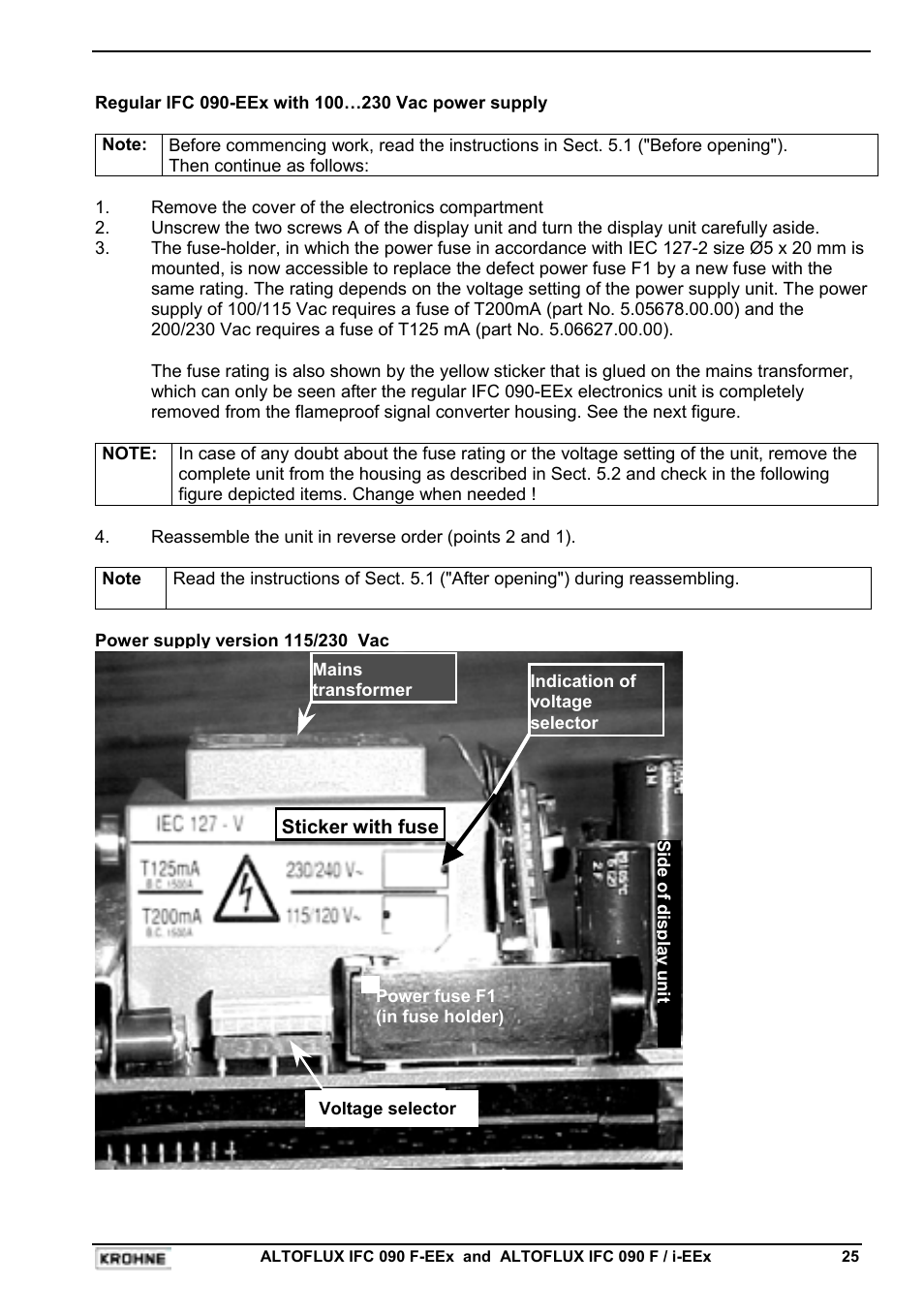 KROHNE IFC 090F Converter EEx-ATEX EN User Manual | Page 25 / 36