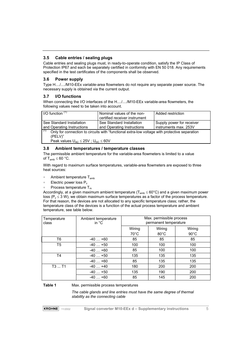 KROHNE M10 Converter H250-H 54 Ex II2G EN User Manual | Page 5 / 20