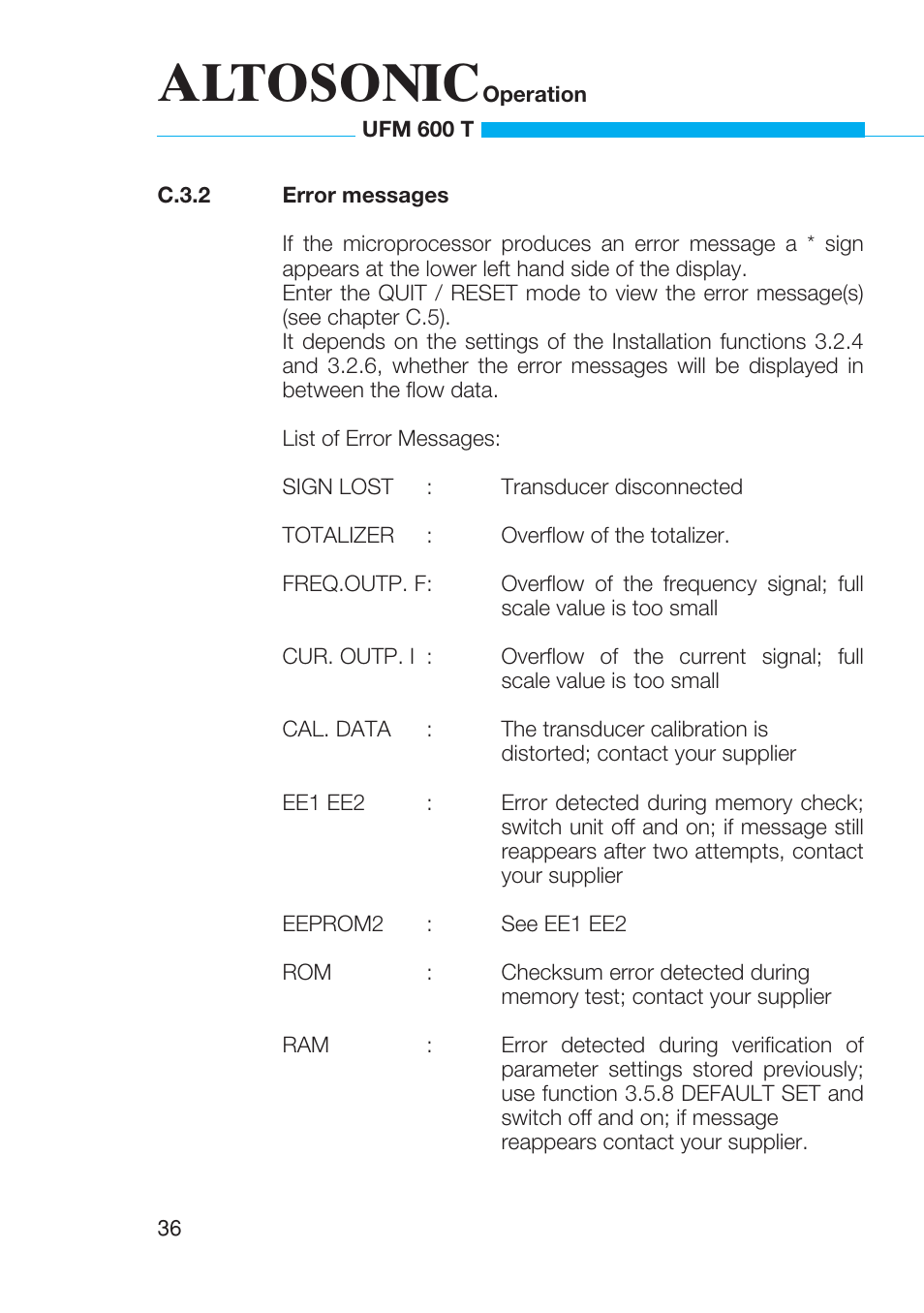 Altosonic | KROHNE UFM 600T EN User Manual | Page 37 / 93