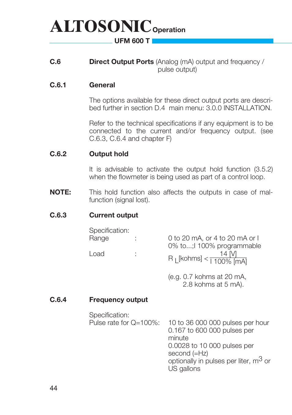 Altosonic | KROHNE UFM 600T EN User Manual | Page 45 / 93