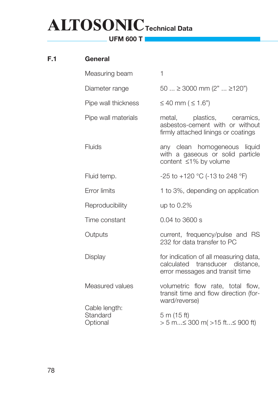 Altosonic | KROHNE UFM 600T EN User Manual | Page 81 / 93