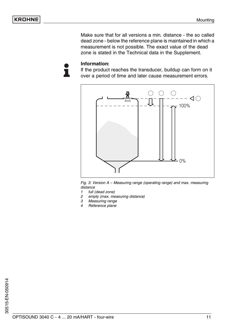 KROHNE OPTISOUND 3040 C 4wire EN User Manual | Page 11 / 52