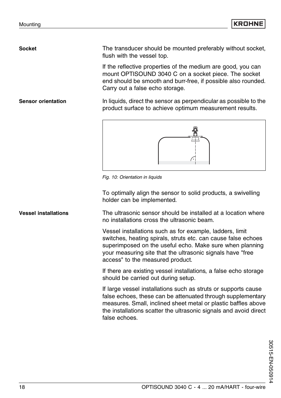 KROHNE OPTISOUND 3040 C 4wire EN User Manual | Page 18 / 52