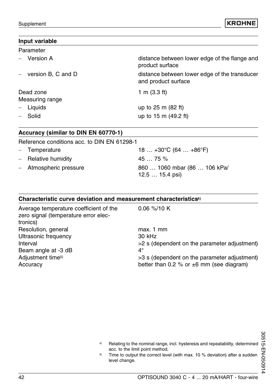 KROHNE OPTISOUND 3040 C 4wire EN User Manual | Page 42 / 52