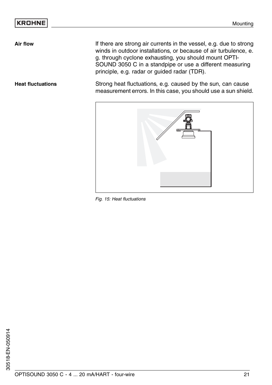 KROHNE OPTISOUND 3050C 4wire EN User Manual | Page 21 / 52