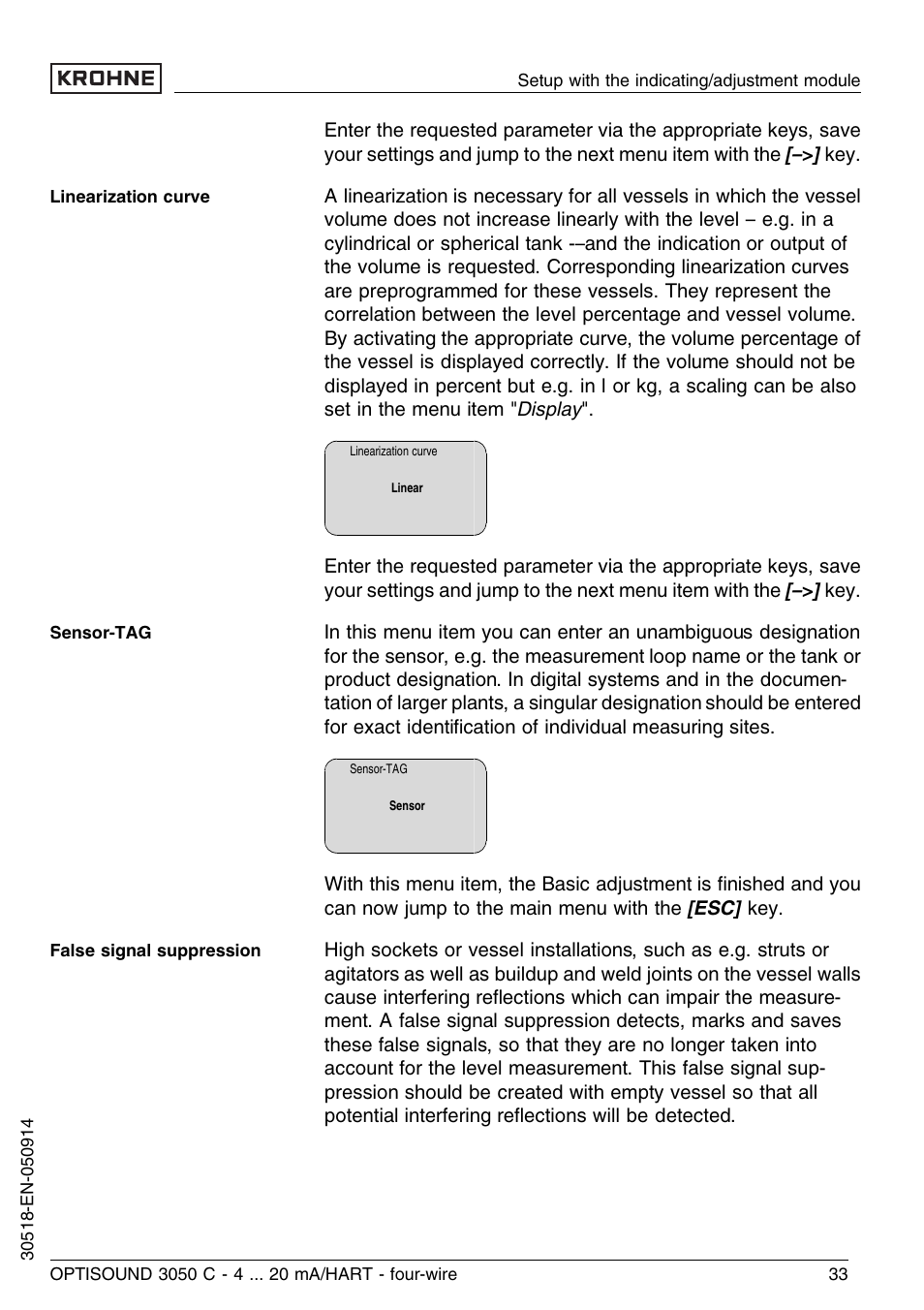 KROHNE OPTISOUND 3050C 4wire EN User Manual | Page 33 / 52