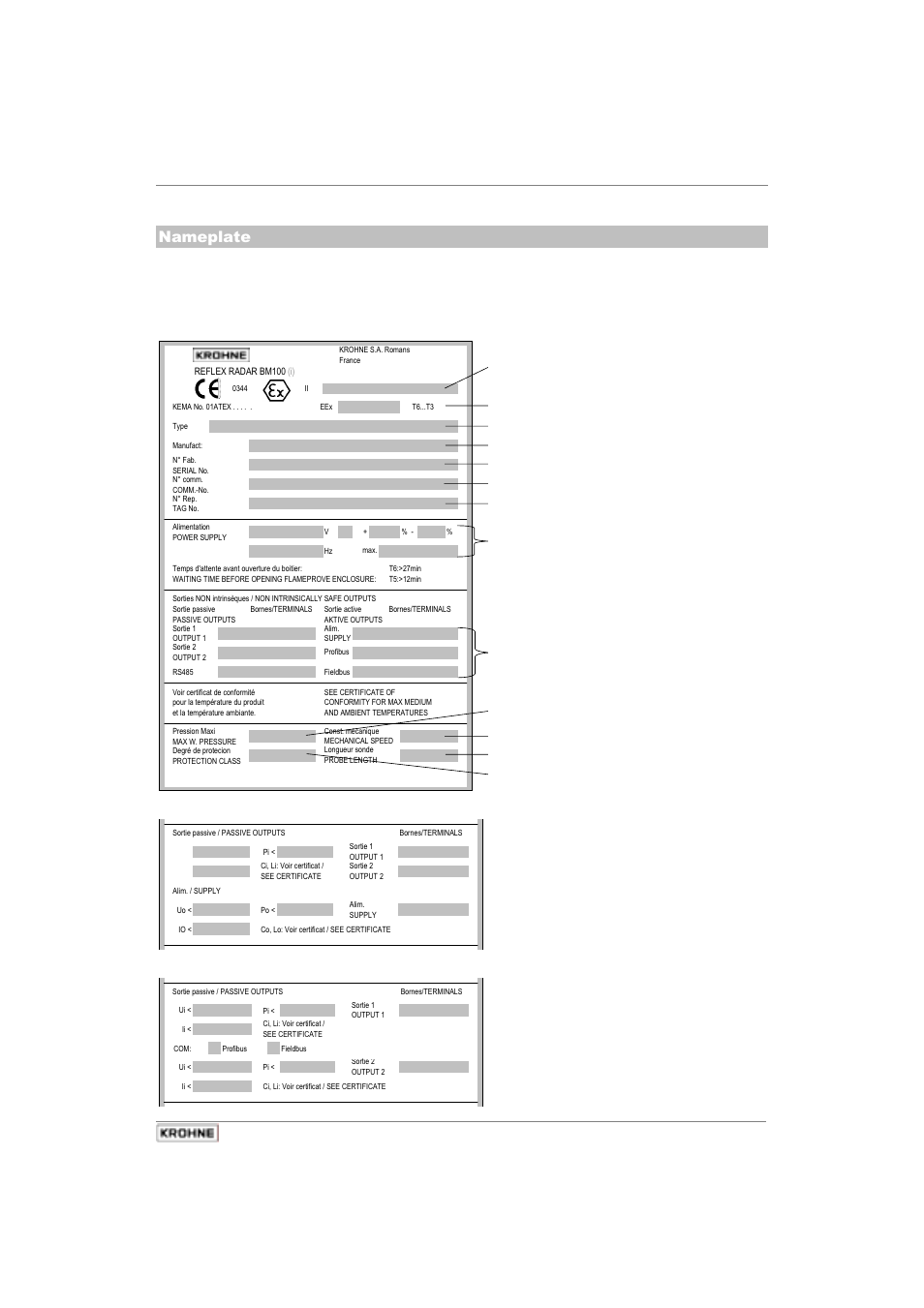 Bm 100 a atex 3 | KROHNE BM 100A ATEX EN User Manual | Page 3 / 18